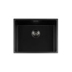 Spoelbak Lorreine Zwart 50BQ-FU Plug Gun metal, Ophalen, Zwart, Nieuw, 50 tot 100 cm