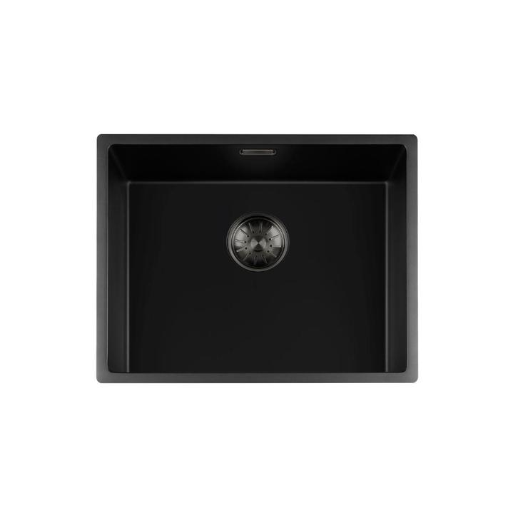 Spoelbak Lorreine Zwart 50BQ-FU Plug Gun metal, Huis en Inrichting, Keuken | Keukenelementen, Nieuw, Minder dan 100 cm, 50 tot 100 cm