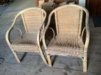 2 Rieten Stoelen, Huis en Inrichting, Stoelen, Ophalen, Gebruikt, Twee, Bruin