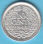 Nederland 10 cent 1941 PP Wilhelmina zilver, Sch. 1282, Postzegels en Munten, Munten | Nederland, Zilver, Koningin Wilhelmina