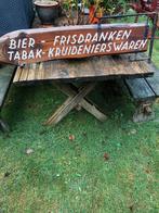 Reclame uithangbord, Tuin en Terras, Ophalen, Zo goed als nieuw, Metaal