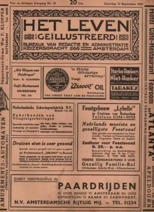 Weekblad Het Leven 1939 Maginog Siegfriedlinie Sigarenfabr., Verzamelen, Overige Verzamelen, Zo goed als nieuw, Ophalen of Verzenden