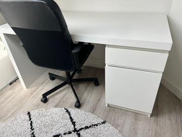 Ikea malm bureau wit met bureau stoel