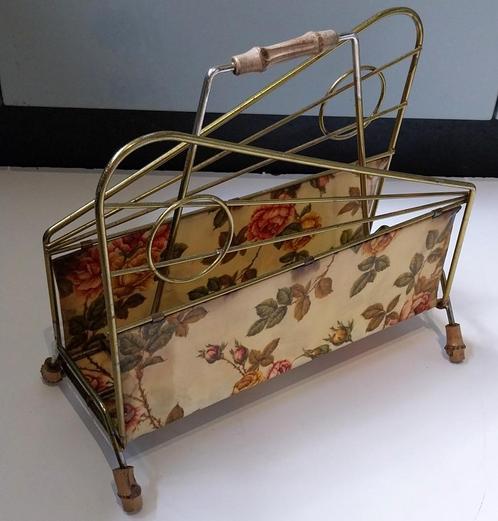Vintage lectuurbak, tijdschriften-krantenrek, Huis en Inrichting, Woonaccessoires | Krantenbakken en Lectuurbakken, Gebruikt, Ophalen of Verzenden