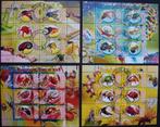 - 879 - 4 Blokken met 24 Insecten zegels 1 t/m 4, Verzenden, Gestempeld, Dier of Natuur