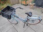 licht blauwe fiets met krat, Ophalen, Gebruikt, Versnellingen, Minder dan 47 cm