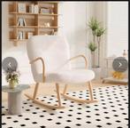 Nieuw in doos: Beige Schommelstoel – Fauteuil Houten leuning, Ophalen of Verzenden, Nieuw, 50 tot 75 cm