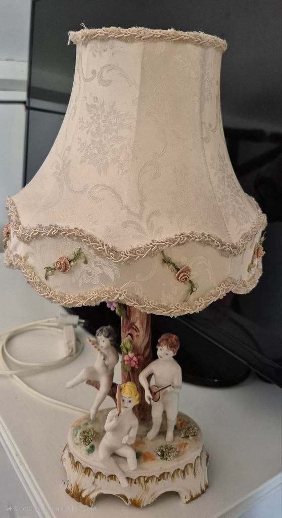 Antieke Bassano engels boom porselein tafellamp, Antiek en Kunst, Ophalen of Verzenden