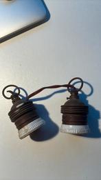 Lamp fitting koper met porselein, Ophalen of Verzenden