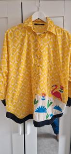 Kurta met borduursel boetiek tuniekje uit Pakistan NIEUW, Geel, Maat 42/44 (L), Nieuw, Ophalen of Verzenden