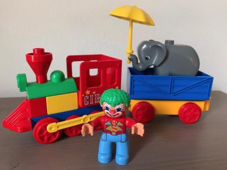 Duplo 5606 - Circus Trein met Clown en Olifant, Kinderen en Baby's, Speelgoed | Duplo en Lego, Gebruikt, Duplo, Complete set, Ophalen of Verzenden