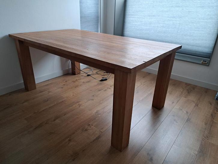 Teakhouten eettafel of kantoortafel, Huis en Inrichting, Tafels | Eettafels, Gebruikt, 50 tot 100 cm, 200 cm of meer, Vijf personen of meer