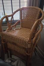 Rotan stoel 3 stuks stapelbaar, Gebruikt, Bruin, Vintage, Eén