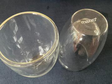 2 dubbelwandige LATTE glazen MAXXO diam.8.5/ hoog 14.0 beschikbaar voor biedingen