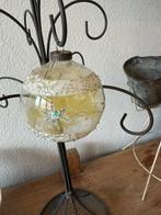 Grote oude kerstbal met engelenhaar en mica, Diversen, Kerst, Ophalen of Verzenden, Zo goed als nieuw