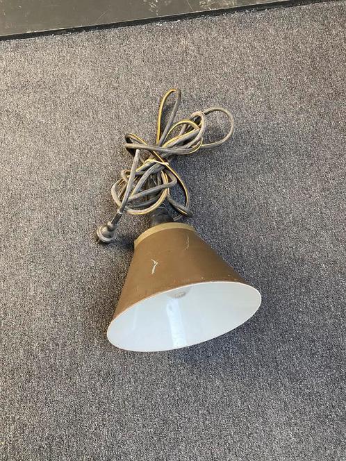 Vintage looplamp legergroen/wit, Huis en Inrichting, Lampen | Overige, Gebruikt, Ophalen of Verzenden