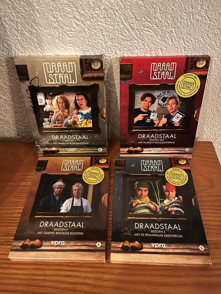 Draadstaal seizoen 1 t/m 5, Cd's en Dvd's, Dvd's | Cabaret en Sketches, Zo goed als nieuw, Tv-programma of Sketches, Ophalen of Verzenden