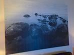 Schilderij van rotsen in de zee, op canvas, Ophalen, Gebruikt, 125 cm of meer, Schilderij
