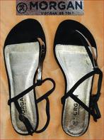 MORGAN zwart-gouden echt leren sandalen maat 38 zgan, Kleding | Dames, Schoenen, Sandalen of Muiltjes, Morgan, Zo goed als nieuw