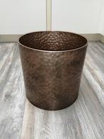 metalen plantenpot bruin, Ophalen of Verzenden, Zo goed als nieuw, Rond, Metaal
