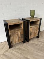 Magazijn Leegverkoop Nieuwe set nachtkastjes mangohout actie, Nieuw, Ophalen of Verzenden, Info@wkhome.nl, Argonweg 20 Amersfoort