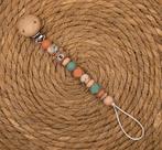 Speenkoord met beertje; siliconen kralen en houten speenclip, Ophalen of Verzenden, Nieuw, Kraamcadeau