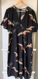 Yumi Jurk Kimono Maat 40 zwart Kraanvogel Print, Maat 38/40 (M), Zwart, Ophalen of Verzenden, Zo goed als nieuw