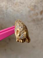 Panter ring 14 karaat goud met zirkonia, Ophalen, Zo goed als nieuw