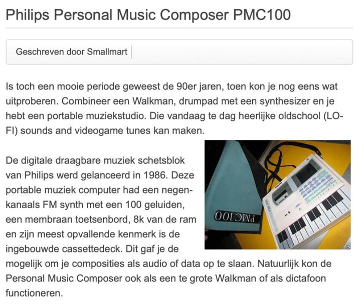 Philips PMC100, uniek voor verzamelaars, Audio, Tv en Foto, Professionele Audio-, Tv- en Video-apparatuur, Zo goed als nieuw, Audio