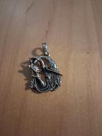 Zilveren hanger Tovenaar met schildpad -- afmeting 4 x 3 cm, Sieraden, Tassen en Uiterlijk, Kettinghangers, Ophalen of Verzenden