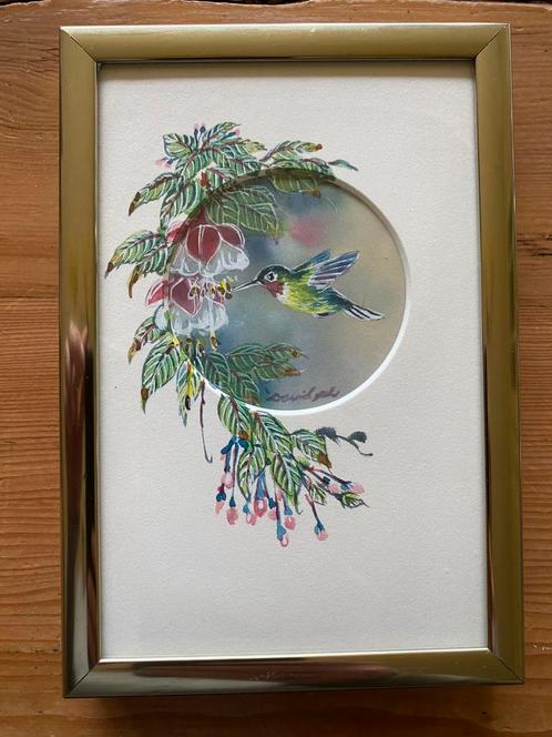 Waterverf op zijde - David Y N Yeh, Huis en Inrichting, Woonaccessoires | Schilderijen, Tekeningen en Foto's, Gebruikt, Schilderij