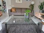 Vierkante design salontafel, Ophalen, Gebruikt, Vierkant, Glas