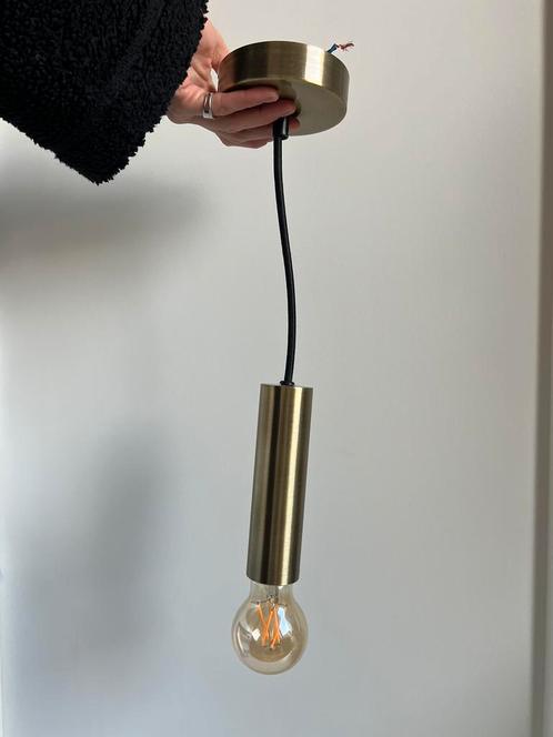 Hanglamp - brons - incl. lamp, Huis en Inrichting, Lampen | Wandlampen, Zo goed als nieuw, Overige materialen, Ophalen of Verzenden