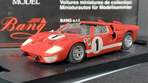 Ford GT40 Mk2 Roadster Sebring 1966 1:43 Bang Pol, Hobby en Vrije tijd, Modelauto's | 1:43, Zo goed als nieuw, Auto, Verzenden