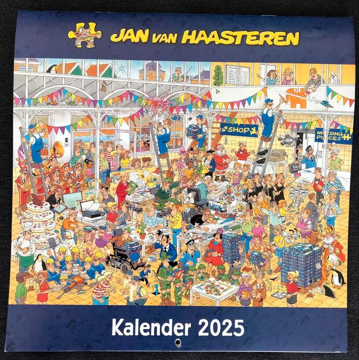 Jan van Haasteren Kalender 2025 - Verzamelaarsobject, Hobby en Vrije tijd, Denksport en Puzzels, Gebruikt, Overige typen, Ophalen of Verzenden