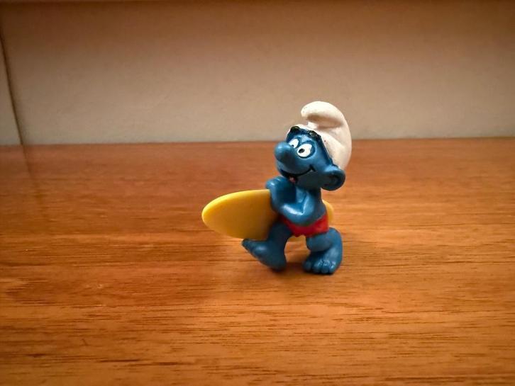 Surfer Smurf, Verzamelen, Smurfen, Gebruikt, Poppetje, Figuurtje of Knuffel, Overige Smurfen, Ophalen of Verzenden