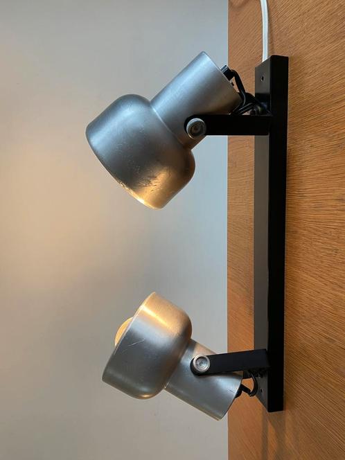 Vintage Space Age aluminium wandspots - jaren 70 design, Huis en Inrichting, Lampen | Wandlampen, Zo goed als nieuw, Metaal, Ophalen of Verzenden