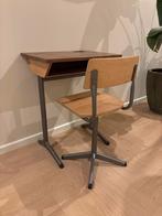 Vintage Bureau met Stoel - Hamerslag Poten, Huis en Inrichting, Bureaus, Ophalen, Zo goed als nieuw, Bureau