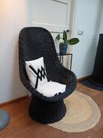 Rotan Stoel - Mat Zwart Restyle 🖤, Ophalen, Gebruikt, Zwart, Vintage