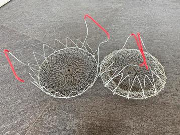 Retro sla schud mandjes slacentrifuge metalen mand vintage beschikbaar voor biedingen