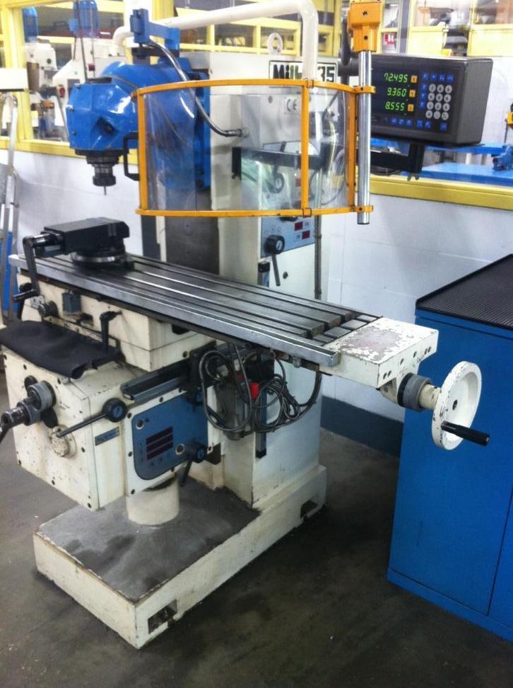 Milko freesmachine ex onderwijs 35R in zeer nette staat, Doe-het-zelf en Verbouw, Gereedschap | Freesmachines, Gebruikt, Elektrisch