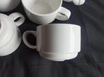 8 strakke witte koffie kopjes, Ophalen of Verzenden, Zo goed als nieuw, Overige stijlen, Kop(pen) en/of Schotel(s)