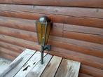 Zware bronzen Amsterdamse school lantaarn, Ophalen of Verzenden