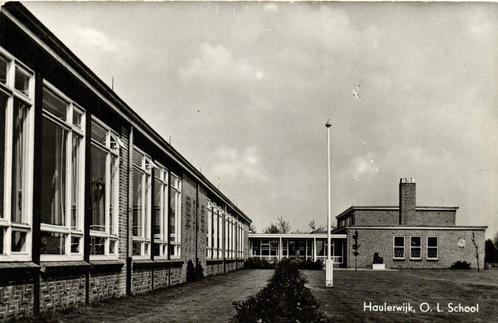 Haulerwijk, O.L. School - ongelopen, Verzamelen, Ansichtkaarten | Nederland, Ongelopen, Friesland, 1920 tot 1940, Ophalen of Verzenden