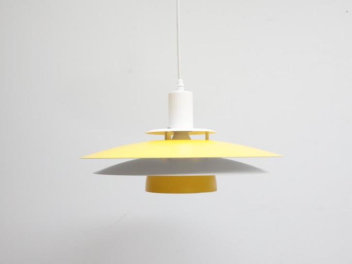 Vintage hanglamp | Deens | Schalenlamp, Huis en Inrichting, Lampen | Hanglampen, Zo goed als nieuw, Minder dan 50 cm, Metaal, Ophalen of Verzenden