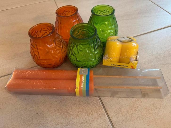 Buitenkaarsen set - Diverse kleuren en modellen, Huis en Inrichting, Woonaccessoires | Kandelaars en Kaarsen, Nieuw, Kaars, Minder dan 25 cm