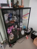 Metalen kast met glazen deuren, Ophalen, 100 tot 150 cm, 50 tot 100 cm, Glas