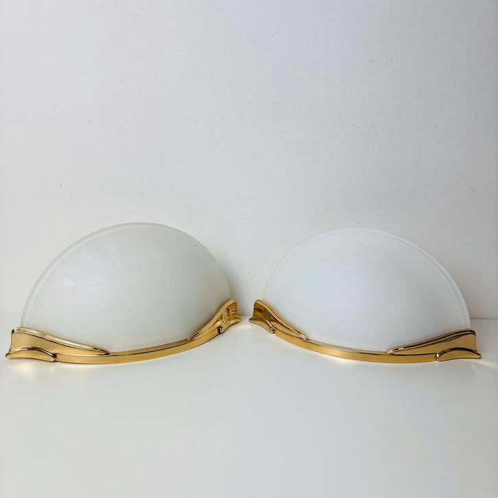 Honsel wandlampen art deco mid century, Huis en Inrichting, Lampen | Wandlampen, Zo goed als nieuw, Metaal, Ophalen of Verzenden