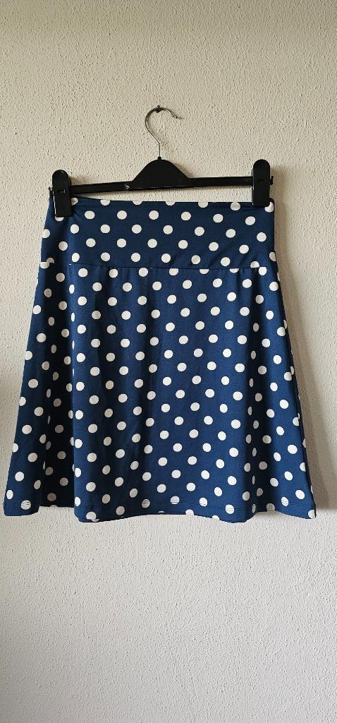 blauw polkadot rok van king louie maat s (27725), Kleding | Dames, Rokken, Maat 36 (S), Blauw, Knielengte, Ophalen of Verzenden