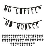 Zwarte letter banner letter slinger diy, Ophalen of Verzenden, Nieuw, Versiering